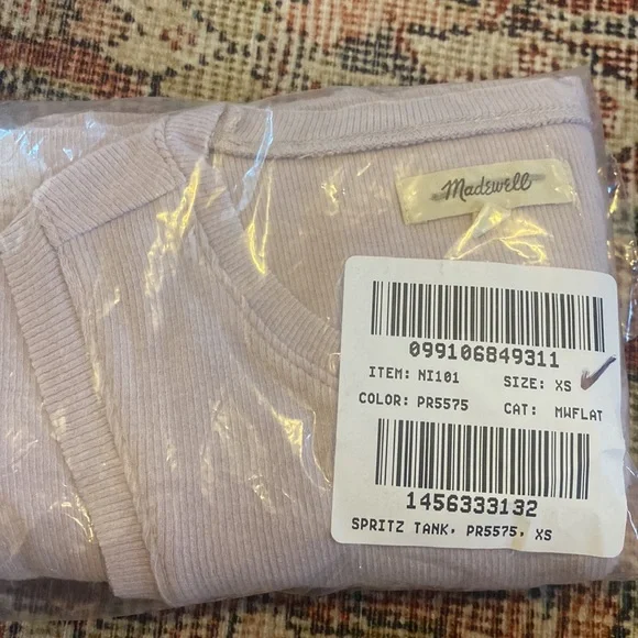 Madewell Ribbed Sleeveless Tank NI101 - Picture 5 of 6